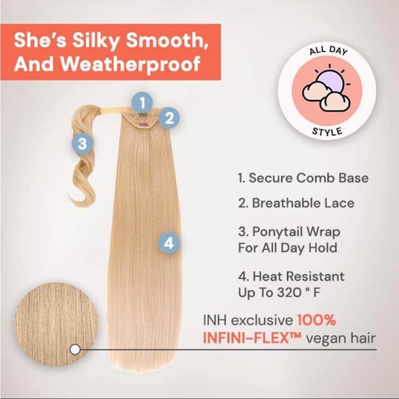 26" extra long and straight ponytail - Picture 8 of 9